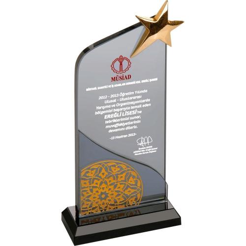 Kristal Plaket ( 12 x 26 cm )