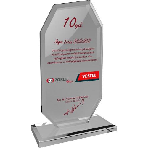 Kristal Plaket ( 12 x 19 cm )
