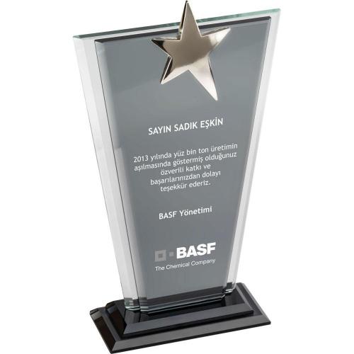 Kristal Plaket ( 13 x 23 cm )