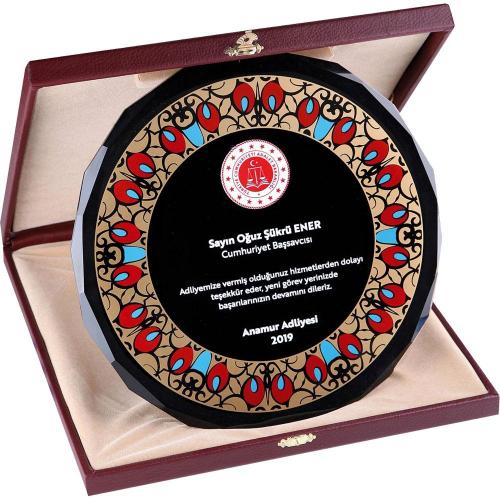 Kutulu Kristal Plaket ( 25 x 25 cm )