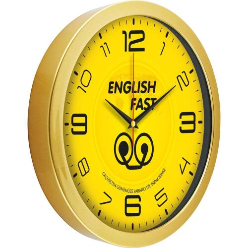 Metalize Duvar Saati ( Ø 30 cm )