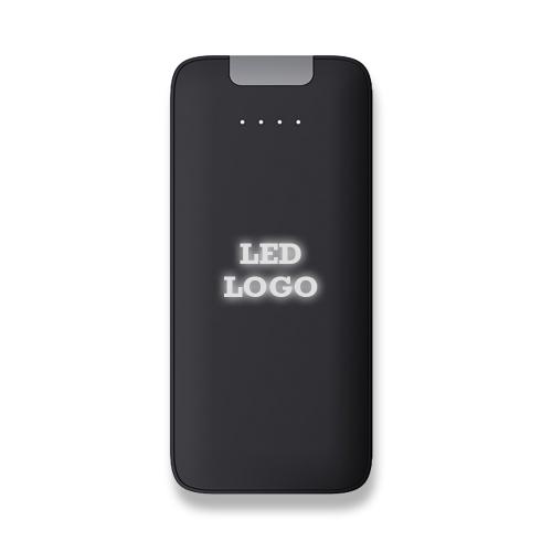Işıklı Logo Dahili Kablolu Powerbank 10000 mAh